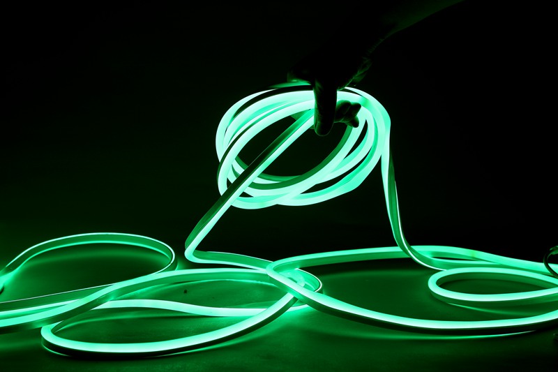 SMD 2835-120Leds Neon Rope Light With Green Light