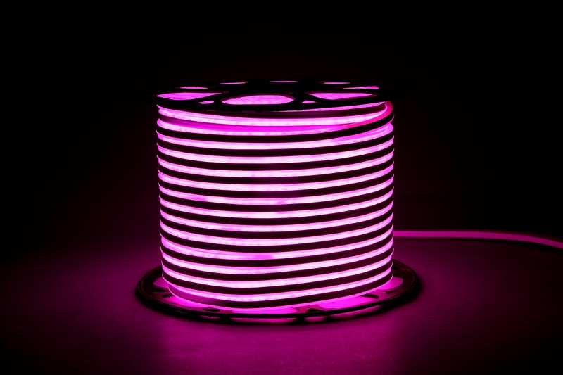 SMD 2835-120Leds Neon Rope Light With Pink Light